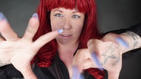 POV Tickled by Long Sharp Blue Nails Until Orgasm by Redhead Deanna