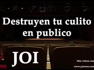 Destruyen tu culo en publico. JOI anal en español.