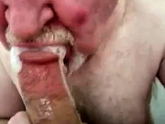 Amateur Daddy Bear Sucks Cock