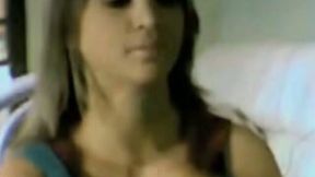 Desirable co-ed from college fingering herself upskirt