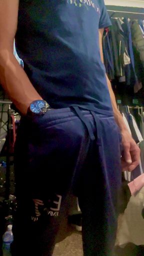 Mike stroking dick