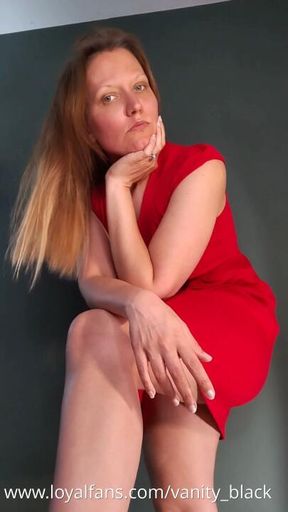Slave chosed my nail polish - watch me paint my toenails and listen to my German (dirty) talk