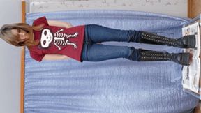 Floor-face trampled by tall Miss in Doc Martens boots (part 1 of 6), flo054x 1080p