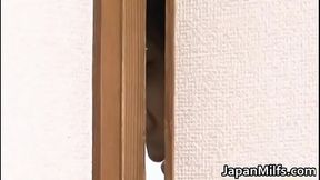 Japanese MILF Nanako Mori gets her first ever Creampie! The camera shows a