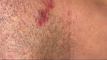 Amateur tattooed cutie shows off her cute little ass while sucking a