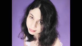 Pretty tranny DaniTheCutie gets fucked rough by a dildo machine before you cum on her feet