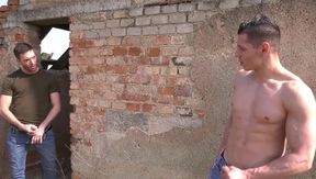 FrankfurtSexStories: Homo Lukas Louda tough money-shot outdoors