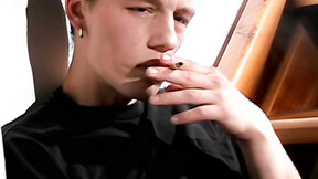 ”Euro smoker Jony is always ready for a hardcore prick stroking”