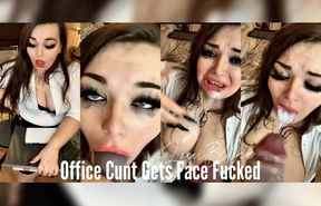 Office Cunt Gets Face Fucked