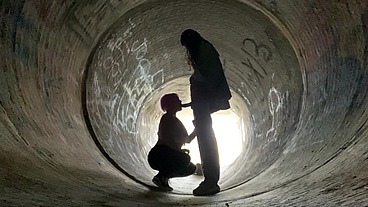 Tunnel BBC blowjob