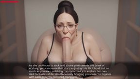 Hentai MILF Chubby GILF Takes Giant Dick In Mouth Before Gangbang Orgy