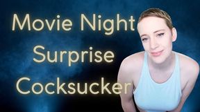 Movie Night Surprise Cocksucker - Encouraged Bi Friend Fantasy