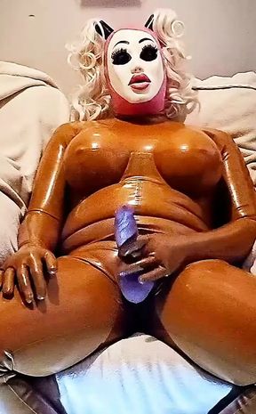 Latexdoll Dollsuit Bronze Puppi Mask