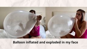 Balloon inflated and exploded in my face