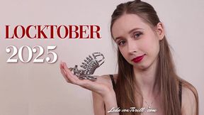 Locktober 2025 - 31-Day Chastity Challenge - Daily Orgasm Control Tasks & Assignments - Mental Domination, Worship Rituals, Creative Masturbation Instructions, Sensual Tease & Orgasm Denial - Femdom POV Clip by Leda von Thrill - HD Video MP4 1080p