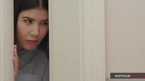 naughty teen thief lady dee caught & punished by her stepdad