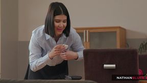 naughty teen thief lady dee caught & punished by her stepdad