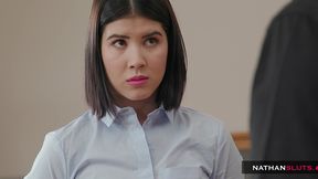 naughty teen thief lady dee caught & punished by her stepdad