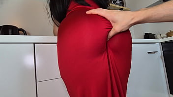 Sex in the kitchen with stepmother  She loves to suck cock and get warm sperm into womb