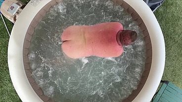 Hot Tub Time with Daddy, and a Jerk Session in the Bushes after a Piss