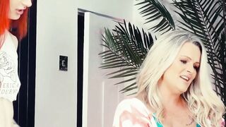 Step-Sisters Share Their Stepmom's DILDOS in Lesbian Threesome