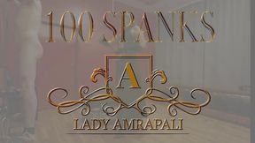 100 SPANKS Total lenghts 5:20 minutes  Whip Spanking BDSM Slave LADY AMRAPALI  Herrin Mistress Domina