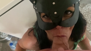 I entered the kitchen and found my friend's wife in a bathing suit... she wanted to be fucked