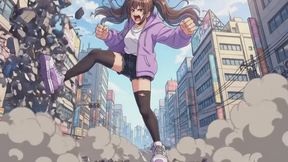 Giantess Hentai Growth Rampage: Massive Anime Goddess YANA Crushes City in Ultimate Fetish Fantasy!