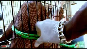 Mr Marcus: Kiara Marie Chubby Blonde Big Tits Fucked by Big Black Cock Mr Marcus in Cage Cumshot