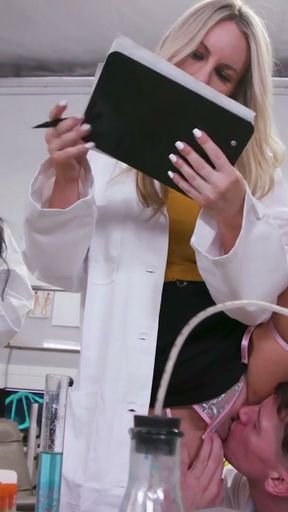 Big Titted Scientists Payton Preslee &amp; Bunny Madison Get Free Used In The Laboratory - FreeUse Mylf   Clip 1