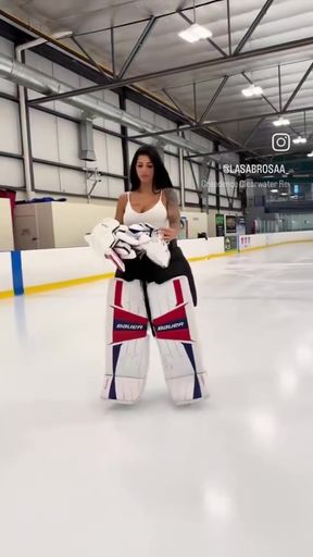 Athletic blonde amateur mixes it up with a pro-hockey player for some
