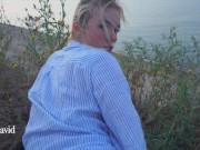 Summer Adventure - We Fucked Out Twice on a Public Beach (and got caught) - MiraDavid POV