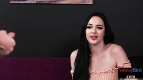 Dirty talking voyeur whore teases loser