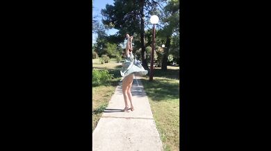 Public nudity - sex wife's naked walk in beach camping.