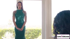 Penny Barber seduces Alexis Taes after her pageant speech in a steamy lesbian encounter.
