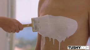 TUSHY Super Hottie Model Gets Gaped On A Shoot