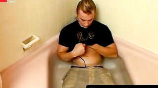 Steamy seduction Kelly Coopers soaked underwear turns him on so much he cant help but cum