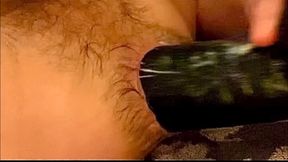 Part 1 of how I warm up with black mini to get hot for biggest to snuggle down in my hairy sloppy male cunt