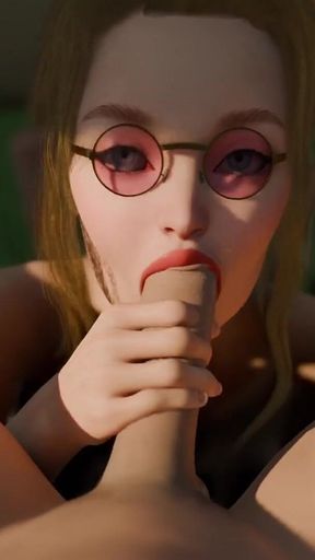 Psychedelic Roadside Sex Vibes in a Painted Van - Sloppy Blowjob, Reverse Cowgirl, Missionary & Cumshot