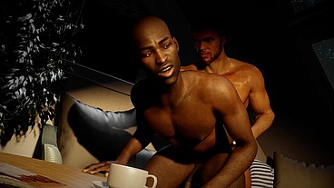 Black guy anal standing fuck
