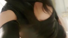 The little one in new black outfits