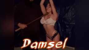 Damsel Interrogated chained AOH punished and questioned