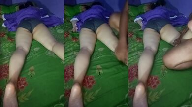 Cheating wife here husban handjob my dick