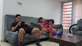 My Girlfriend Gets Horny No Matter Her Stepbrother Is by Her Side
