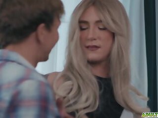 Axelle Rose deepthroating his friendly neighbor Ethan Chase