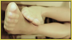Running lines while you sniff my sweaty nylon-encased feet