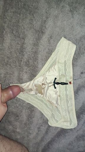 Big cumshot on the thong of the liyceennne as described in Suzie&#039;s panties, Insertion urethra thong ejaculation good handjob