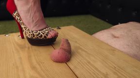 Tight Fitting Leggings &amp; Stilettos W CBT Table Femdom