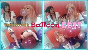 Undercover Balloon Boss - Bubblegum blowing and Looner Popping with Jacquelyn Velvets and Kat Van Wylder in 1080p