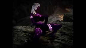 Yeena taking care of her cock | Futa solo